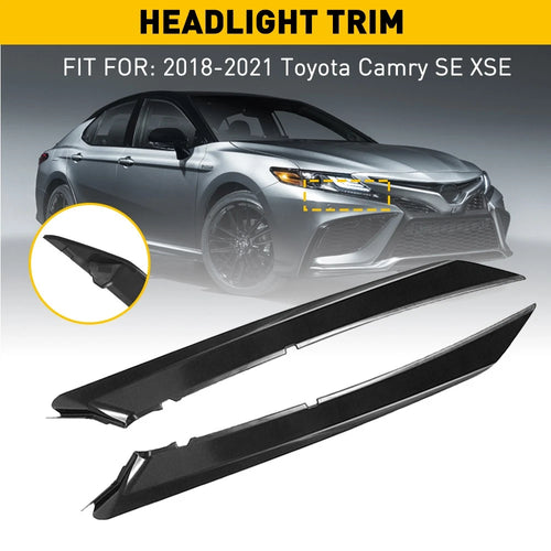 1 Pair Front Bumper Grille Trim Molding for Toyota Camry SE/XSE (2018–2022)