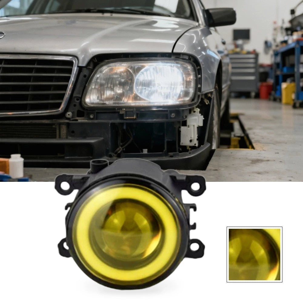 LED Angel Eye Lens Fog Light for Ford Edge (2015–2018) Yellow White