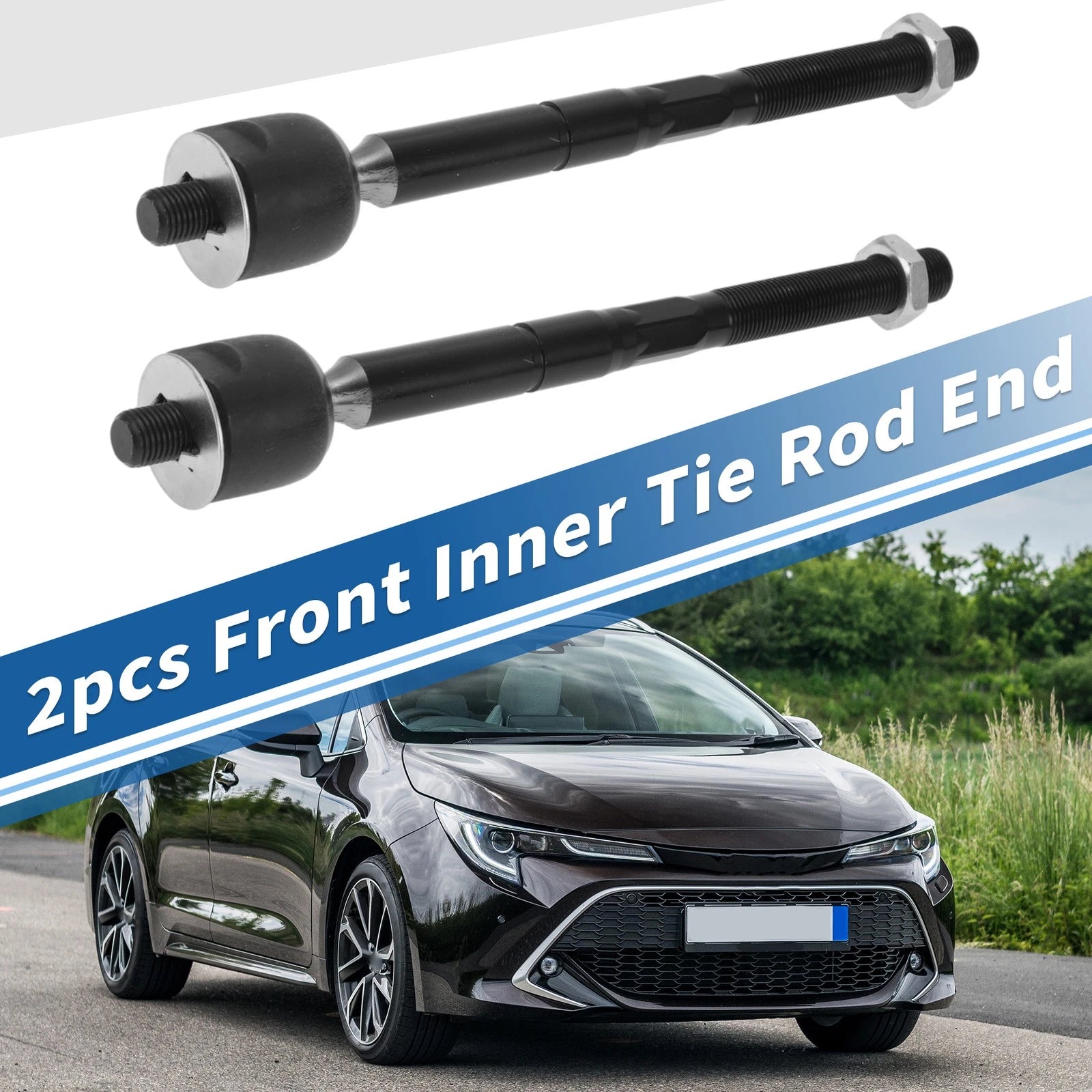 2 Pcs Front Inner Tie Rod End Links for Toyota Sienna (2004–2010) No.EV80893