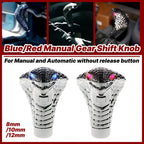 Gear Shift Knob 1x Blue/Red LED Head Snake Style for Universal