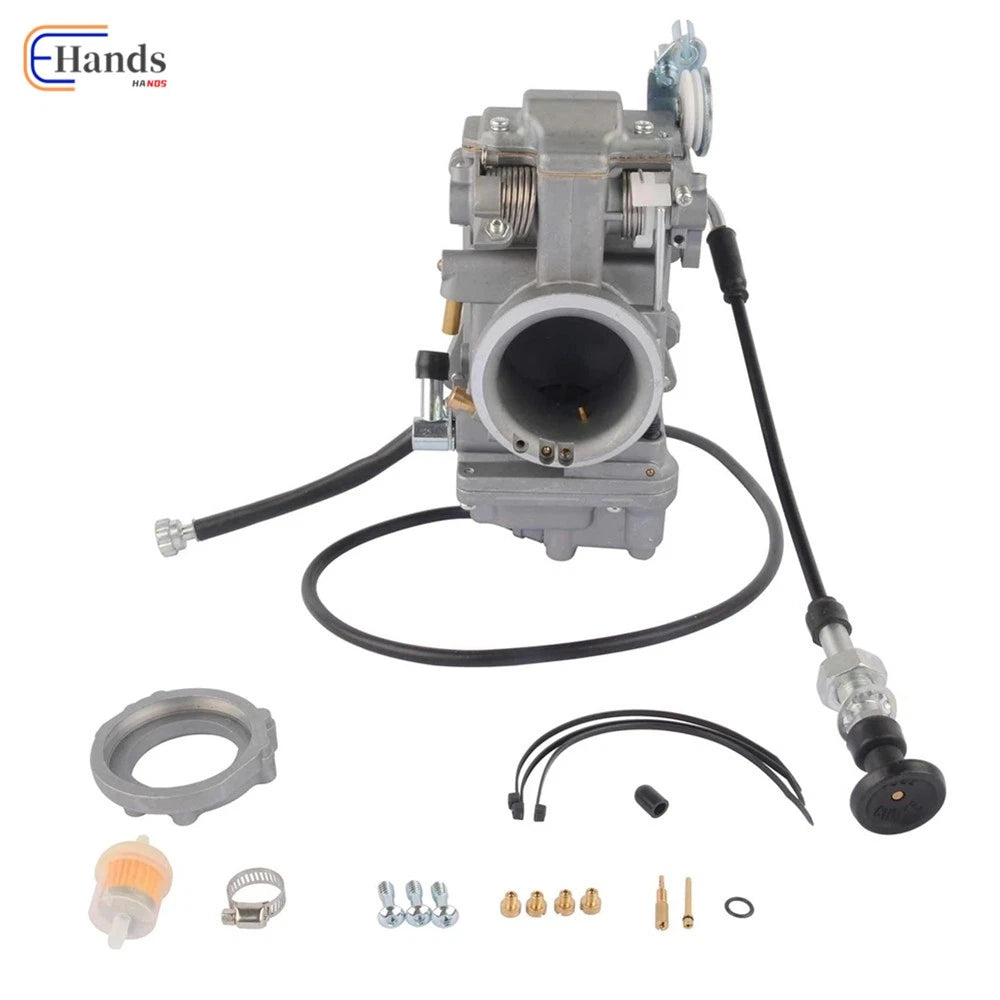 42mm Carburetor + Choke Cable for Harley Davidson Evo Twin Cam (HSR42 TM42-6)