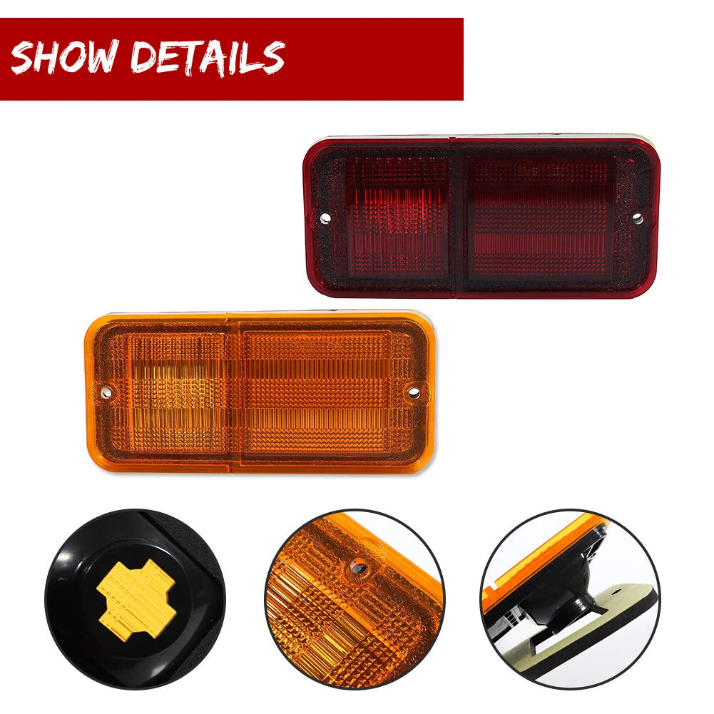 Set of 4 Side Marker Lights for Chevrolet GMC C/K Pickup Trucks (1968–1972)