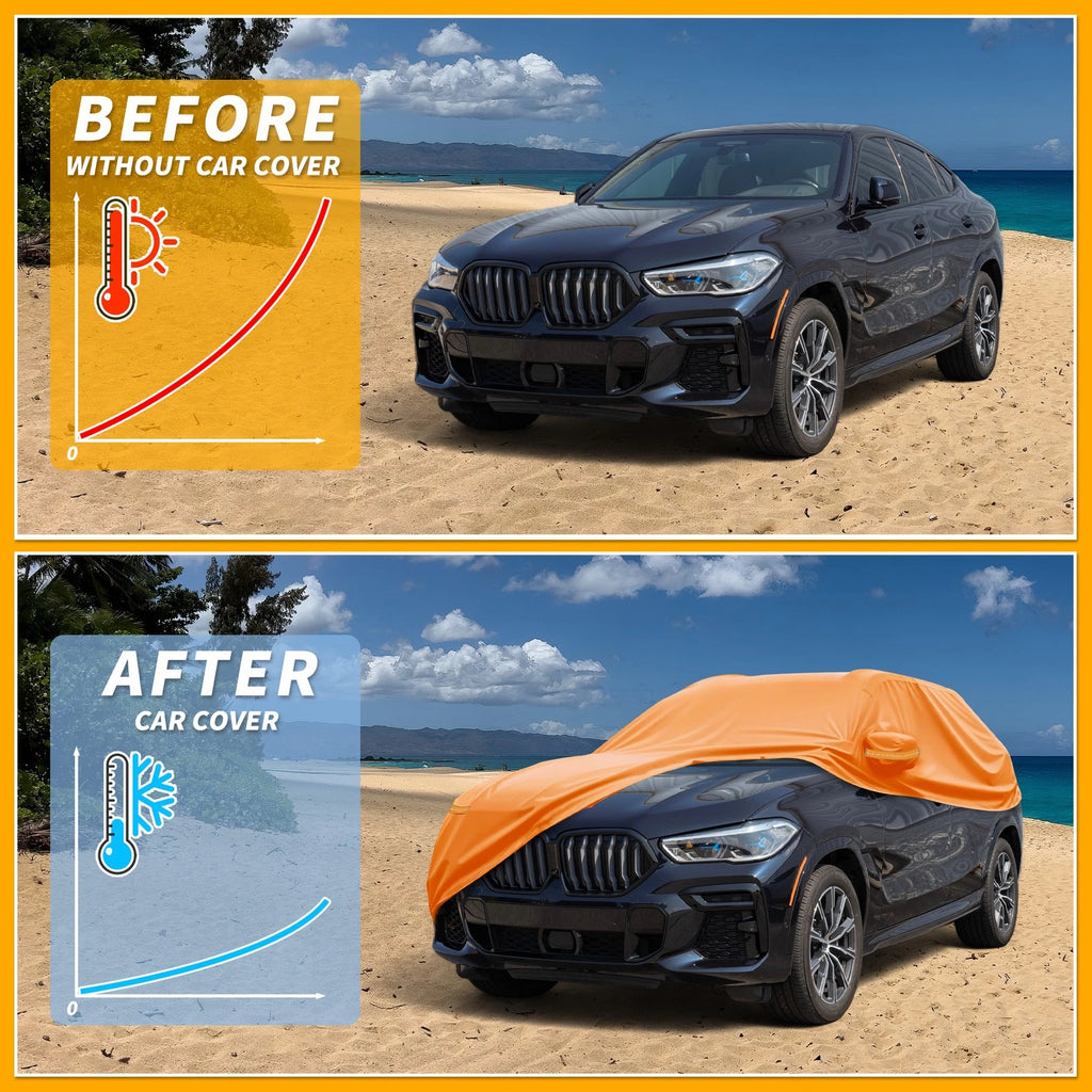 Waterproof Car Cover for BMW X5 (2014–2023) 210D-PU with Zipper