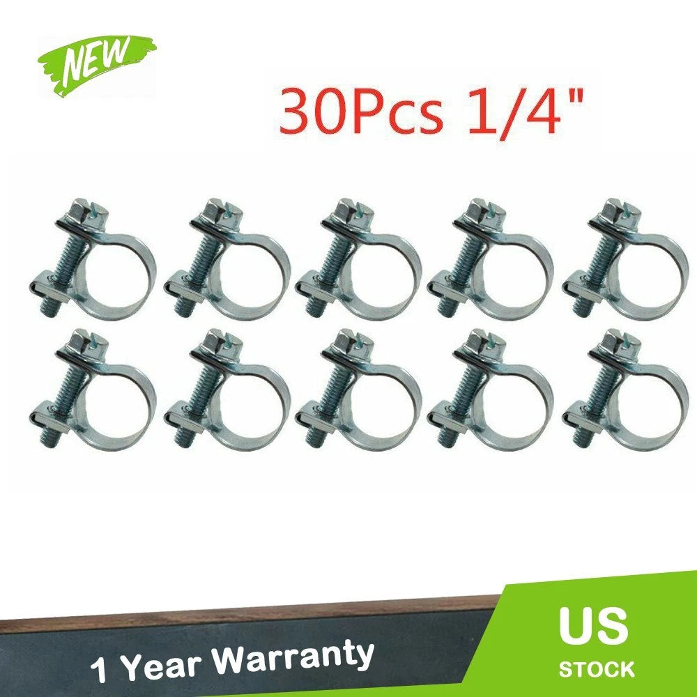 Set of 30 Fuel Injection Gas Line Hose Clamps for Various Models (YYYY–YYYY)
