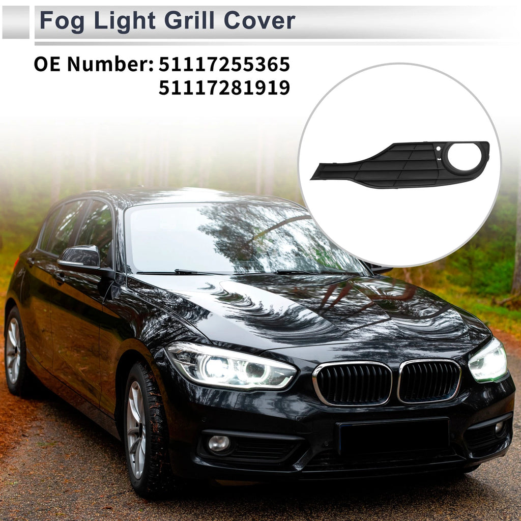 1pc Fog Light Grill for BMW 320i (2013–2015) No. 51117255365 Black