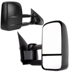 Pair Tow Mirrors for Ford F150 F250 (1997–2003) Power Black Left+Right