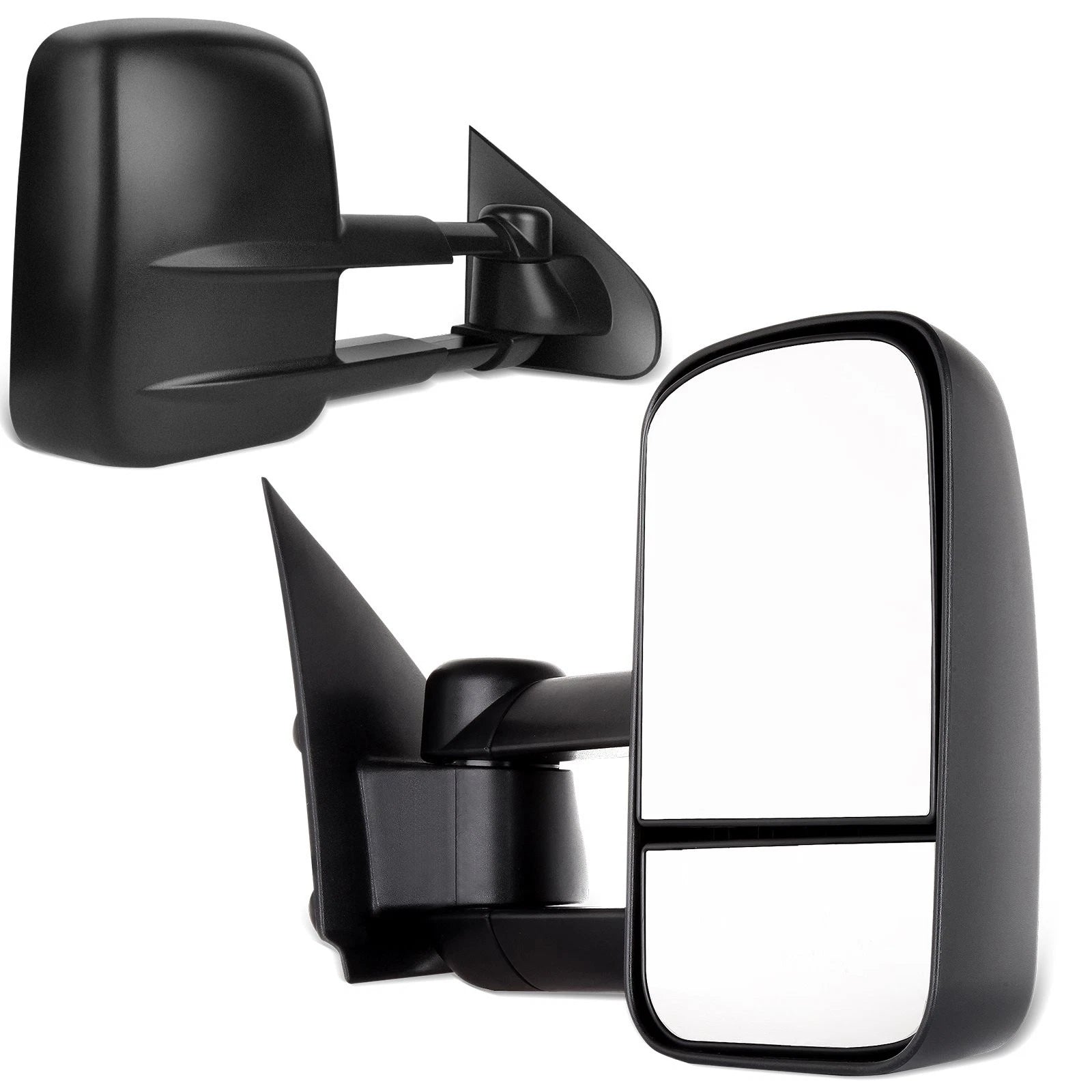 Pair Tow Mirrors for Ford F150 F250 (1997–2003) Power Black Left+Right