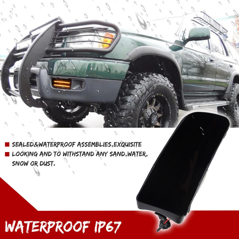 Smoke Switchback LED Front Bumper Signal Lights for Toyota 4Runner (1999–2002)