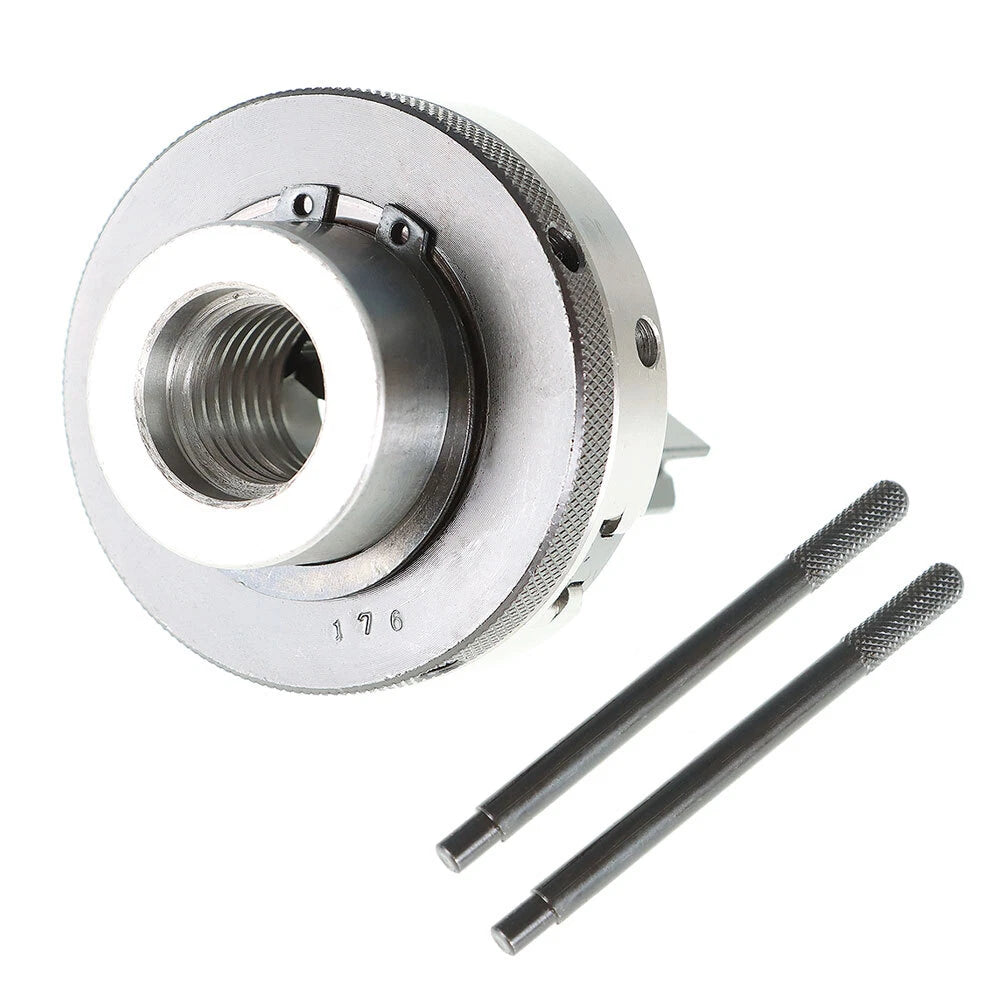 2-Jaw Lathe Chuck Set for Drilling (3.25" 1" × 8TPI)