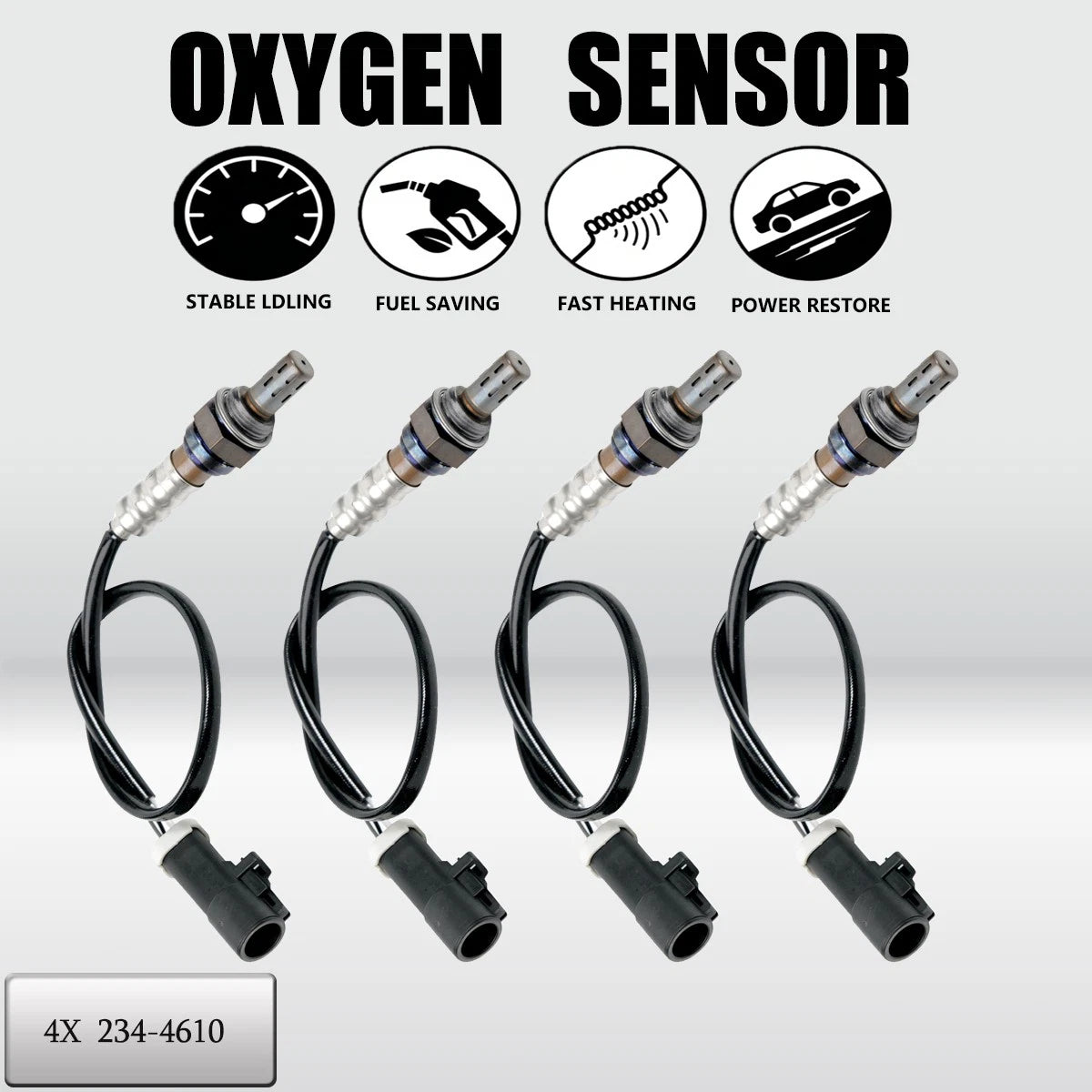 Set of 4 Oxygen O2 Sensors for Ford Mustang (1995–2010) 3.8L 4.0L 4.6L 5.0L