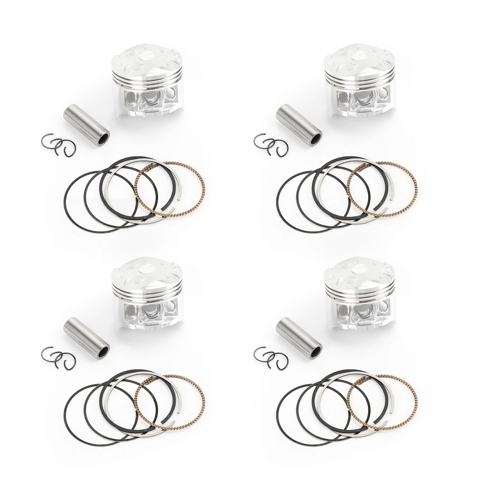 4X Piston Rings Pin Clips 49mm +0.50 for Honda CBR250RRL/RRN/RRR (1990–1994)