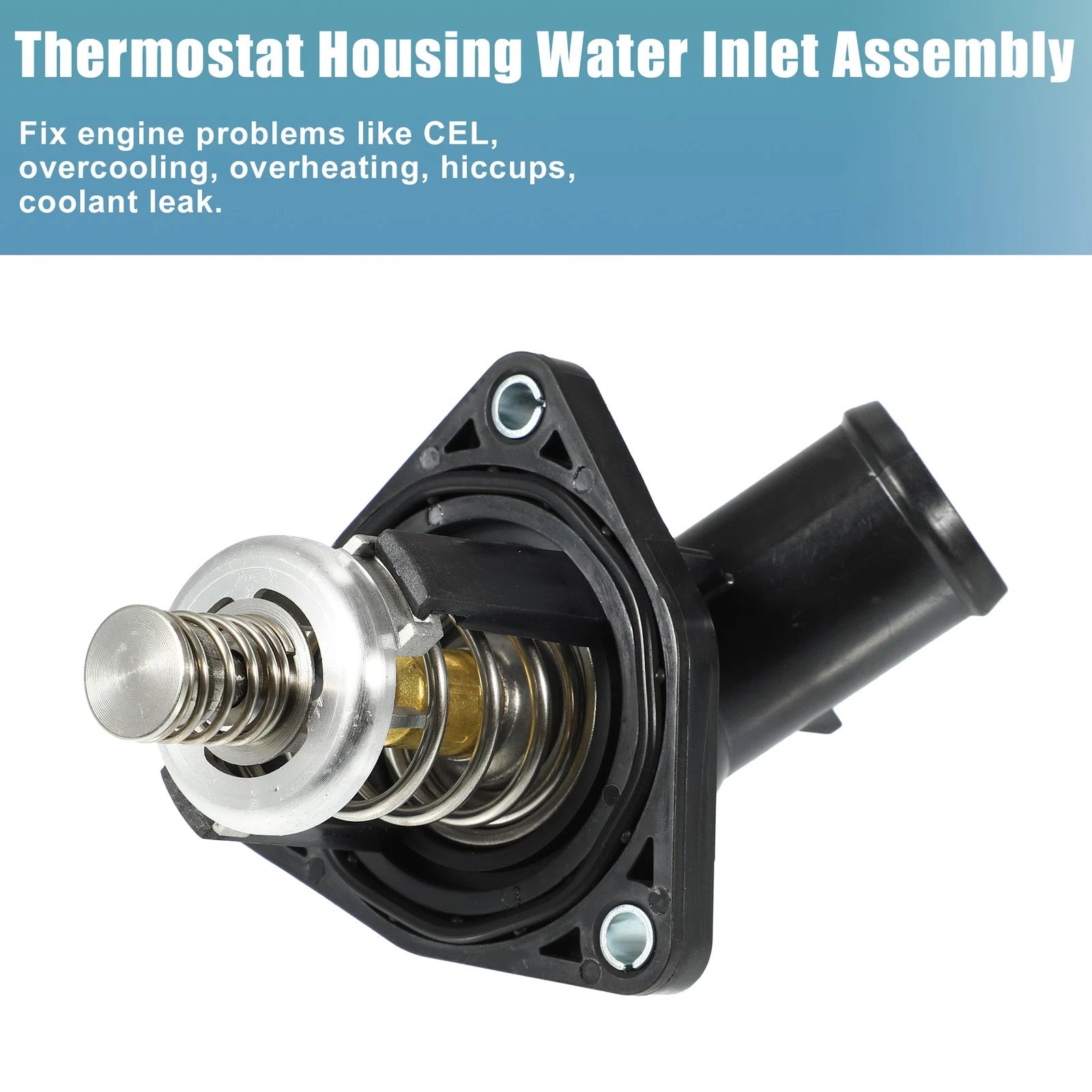Engine Coolant Thermostat Housing Assembly for Chevrolet Silverado 1500 (2014–2018) 718844524896