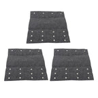Set of 3 RV Step Covers for Camper (Wrap Around, Gray)