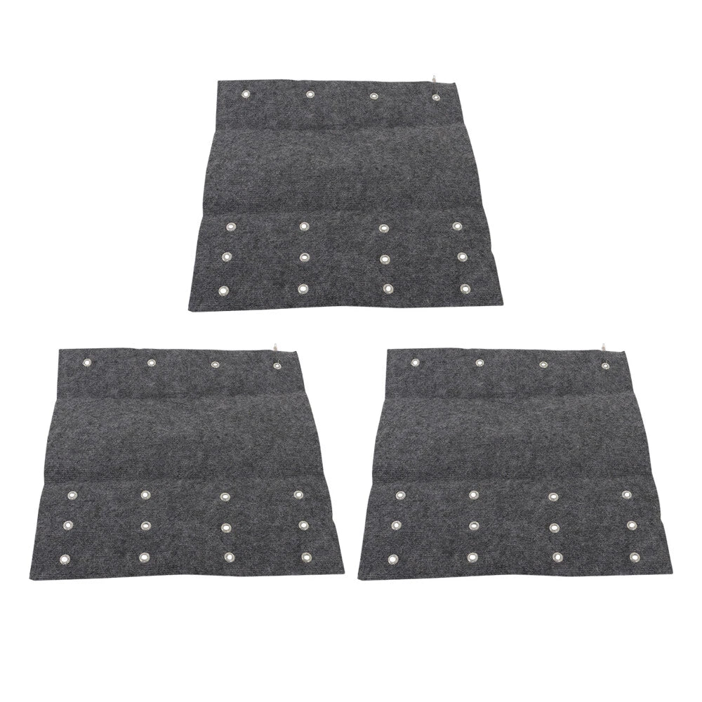 Set of 3 RV Step Covers for Camper (Wrap Around, Gray)