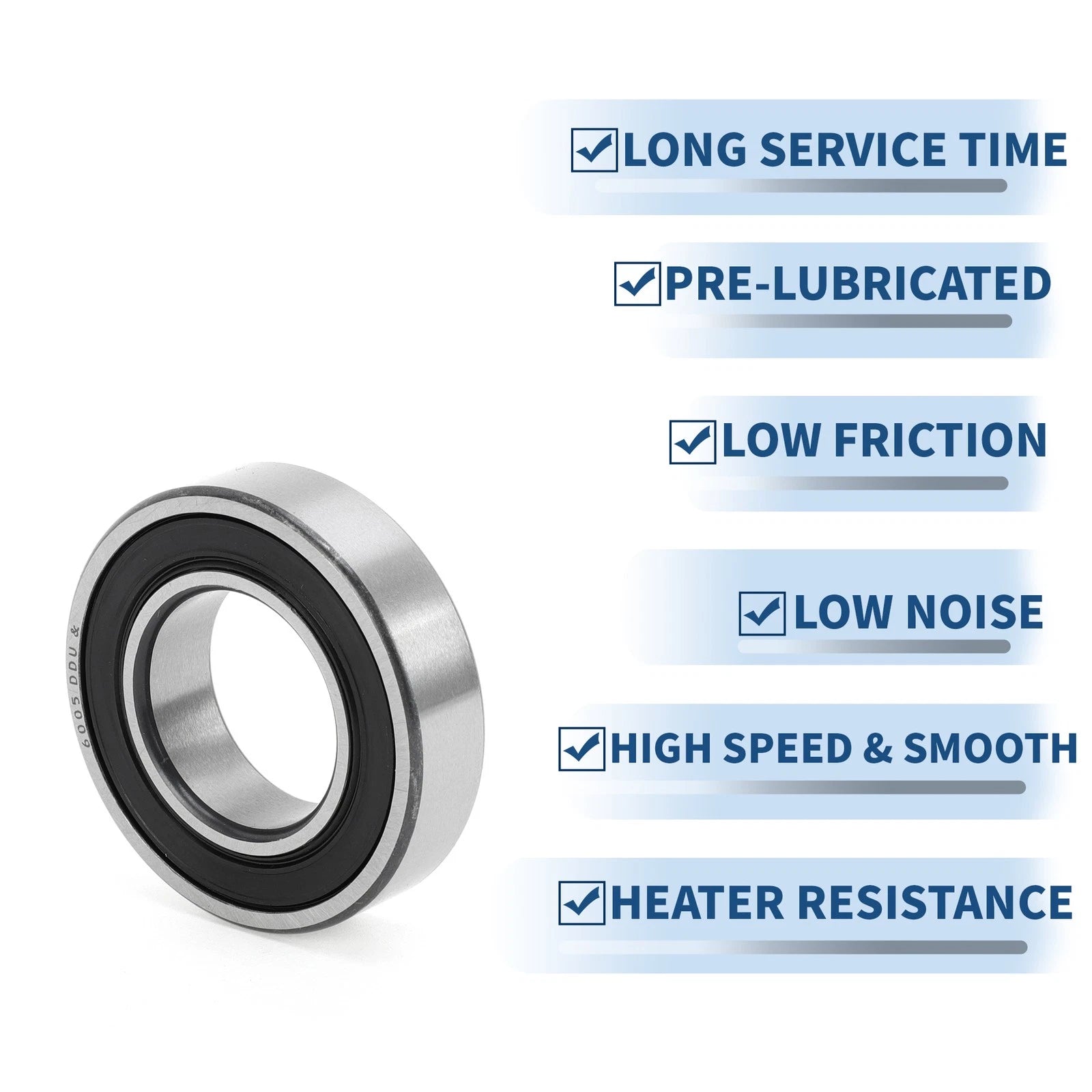 Deep Groove Ball Bearing 25x47x12mm for Scooter Skateboard (6005DDU)