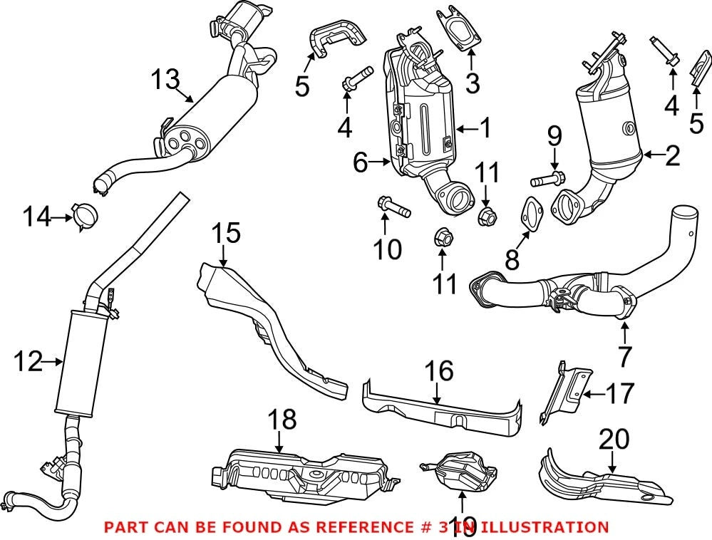 Exhaust Manifold Gasket for Chrysler 200, Dodge, Jeep, Ram 1500 (2011–2020)