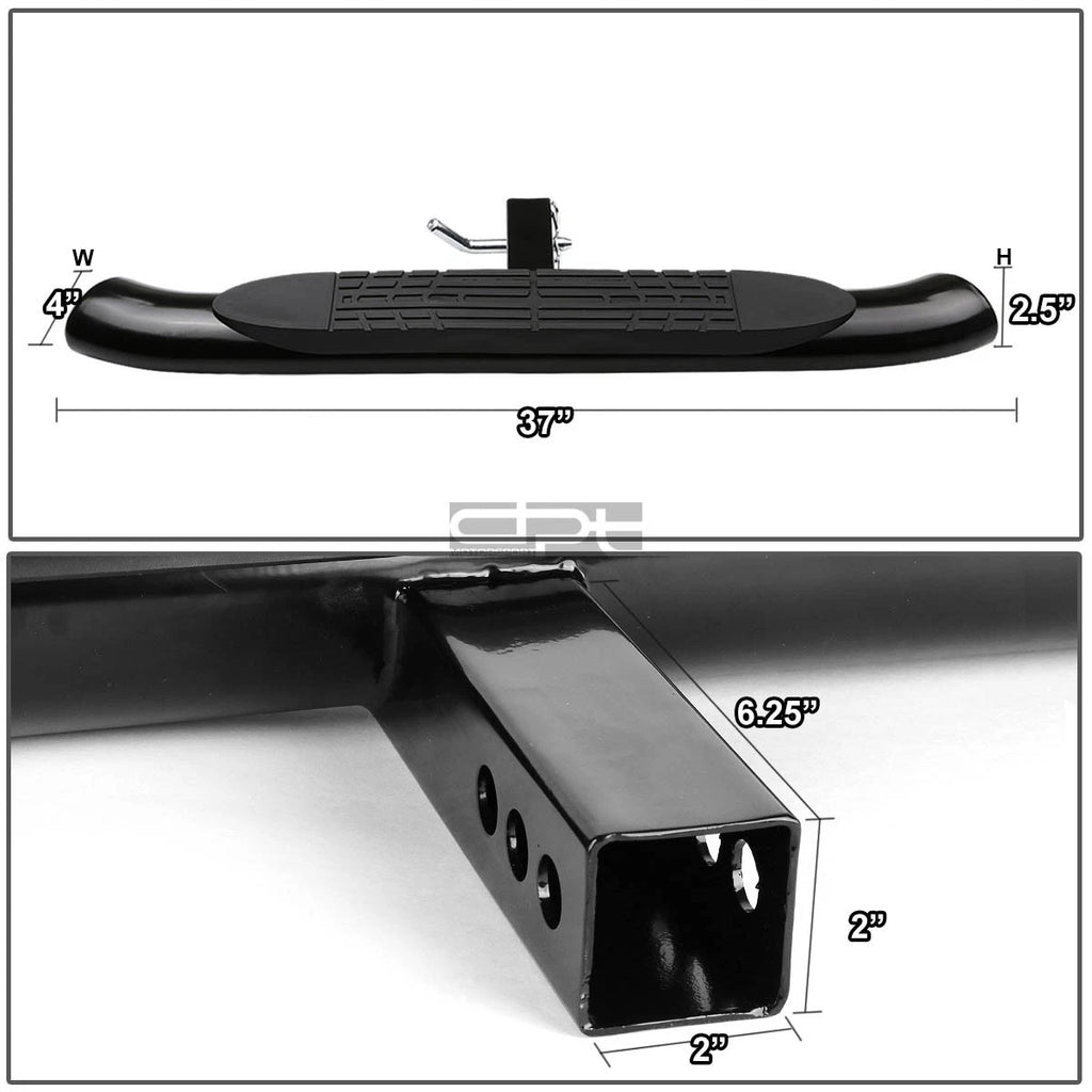 Oval Trailer Towing Step Bar for 2" Receiver (37"x 4")
