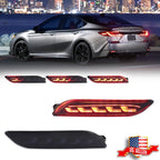Set of 2 Smoke LED Tail Brake Signal Lights for Toyota Camry (2018–2025)