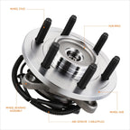 Set of 2 Wheel Hub Bearing Assemblies for Ford F150 4WD (2004–2005) w/ABS Sensor