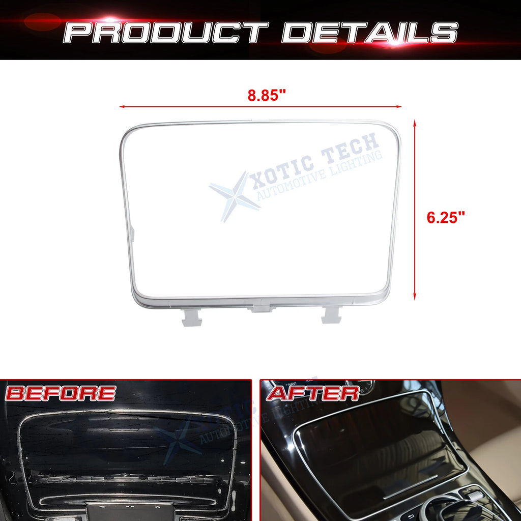 Chrome Center Ashtray Frame Trim for Mercedes-Benz W205 W253 (2016-2021)