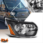 Right Side Headlight Lamp for Ford Transit 150-350 (2015–2023) Black