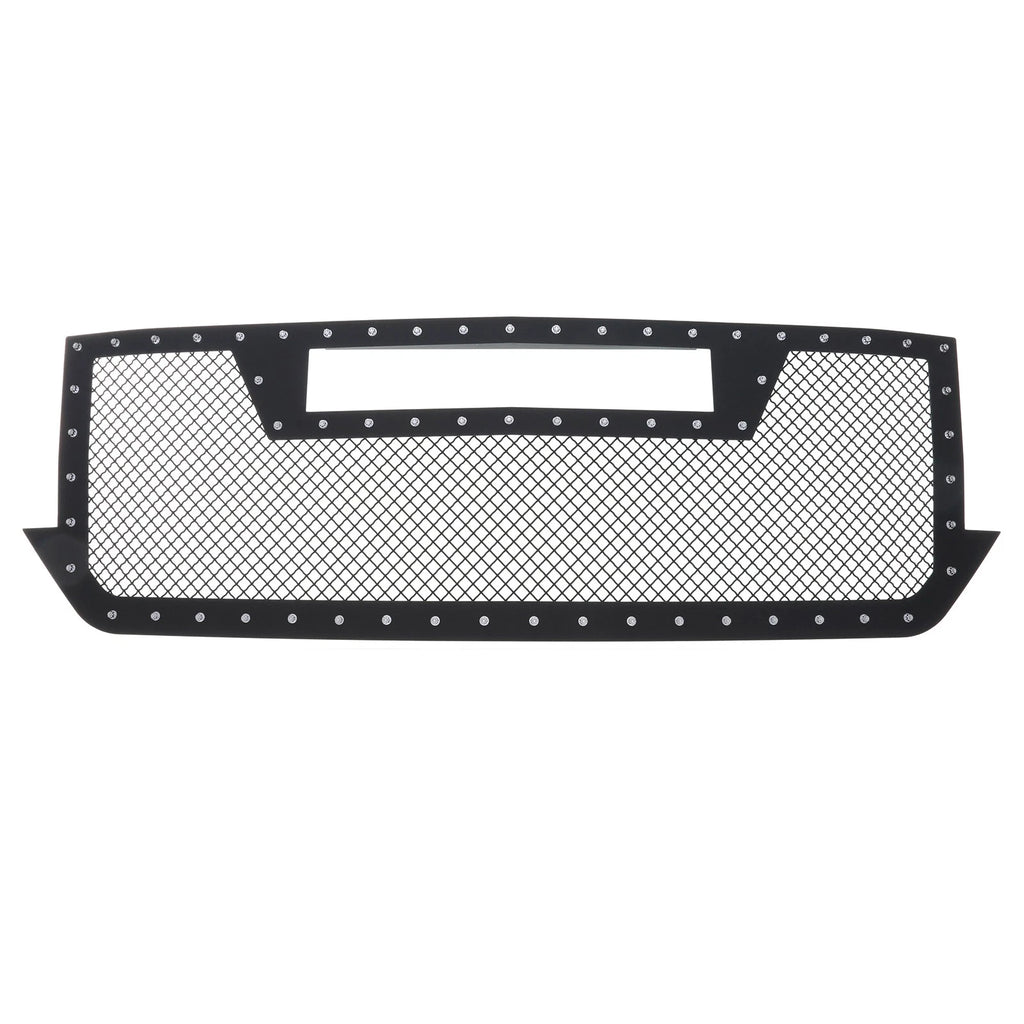 Mesh Grille Insert for Chevy Silverado 1500 (2016-2019) - Black Rivets