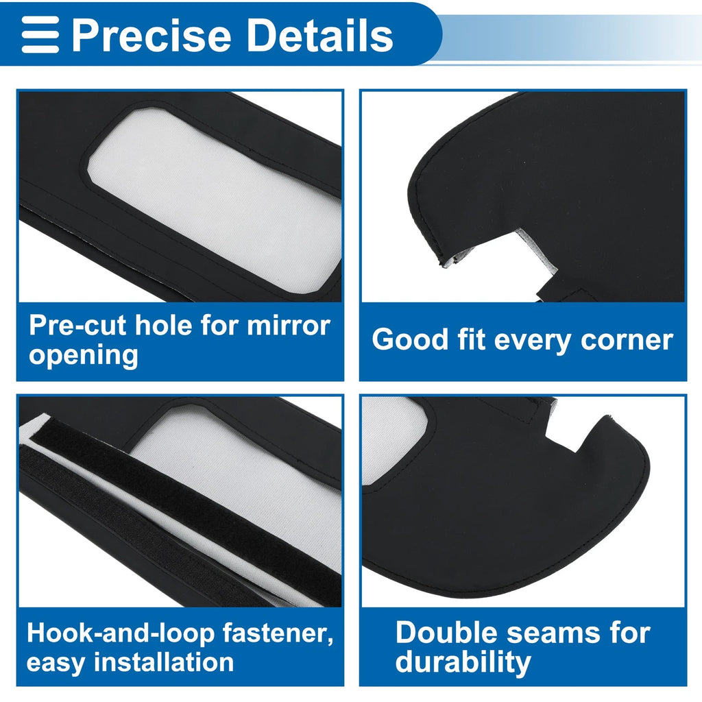 Sun Visor Cover Set for Dodge Ram 1500 (1994–2001) Left & Right Side Black