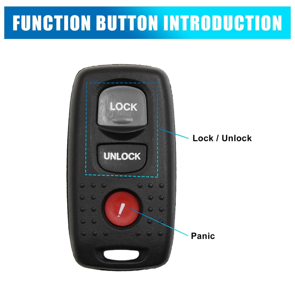 Key Fob Shell Case KPU41794 for Mazda 3 6 (2003–2009)