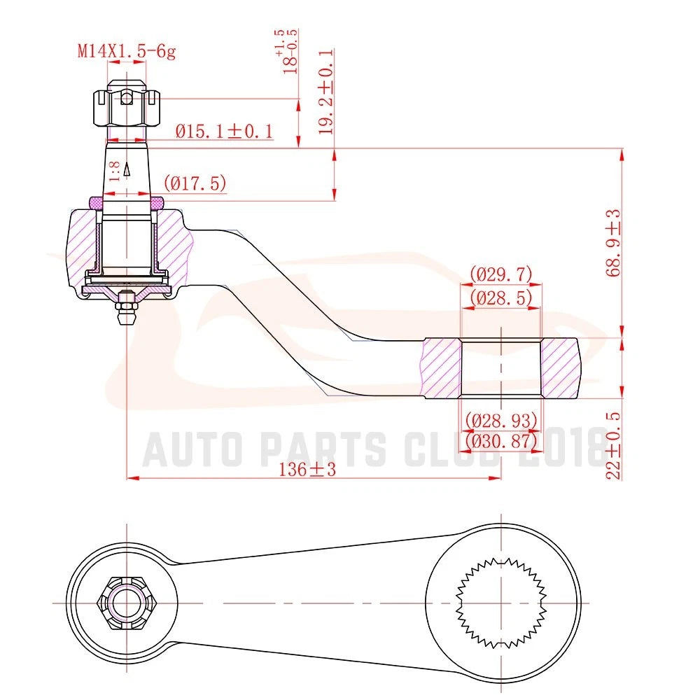 2X Front Idler Pitman Arm Kit for Chevrolet Silverado 1500 GMC Cadillac (K6534)