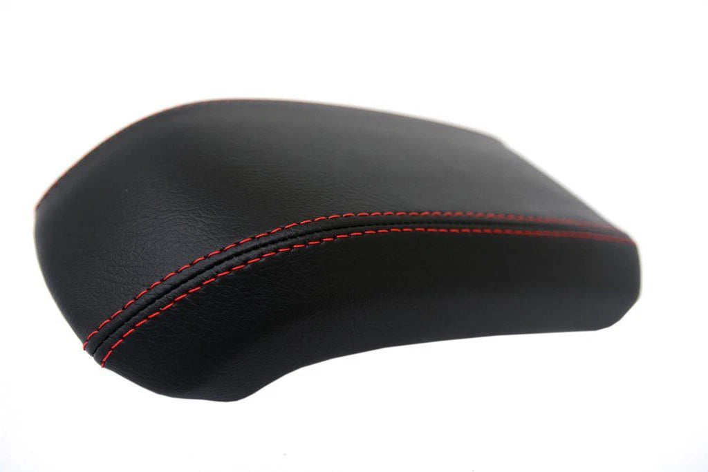 Center Console Armrest Cover for Ford Fiesta (2014–2019) Red Stitch