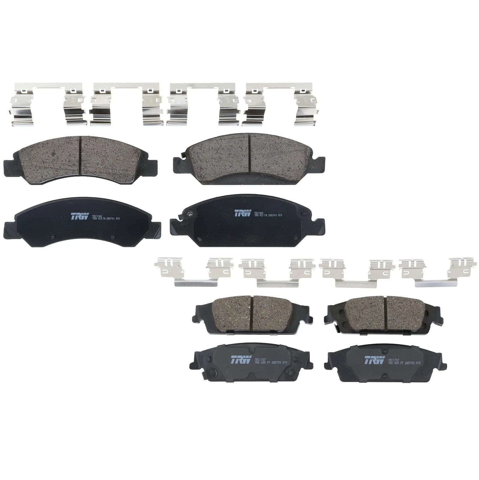 Set of 4 TRW Pro Ceramic Brake Pads for Cadillac Chevrolet GMC