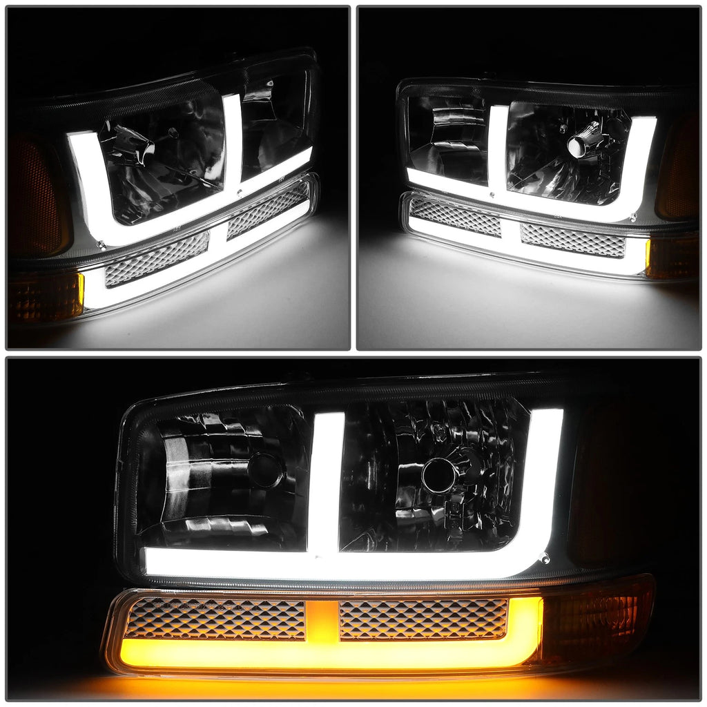 LED DRL + Turn Signal Headlight Bumper Lamp for Sierra Yukon (1999–2007)