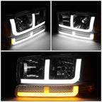 LED DRL + Turn Signal Headlight Bumper Lamp for Sierra Yukon (1999–2007)