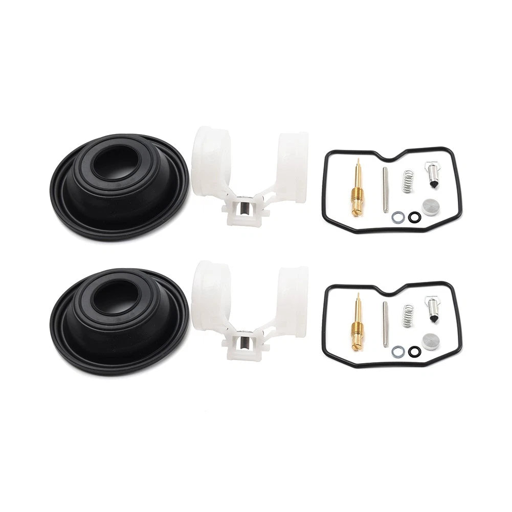 Set of 2 Carburetor Repair Kit Float Diaphragm for Kawasaki EN450 454 LTD (1985–1990)
