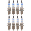 Set of 8 Bosch Double Platinum Spark Plugs (Gap 0.039) for