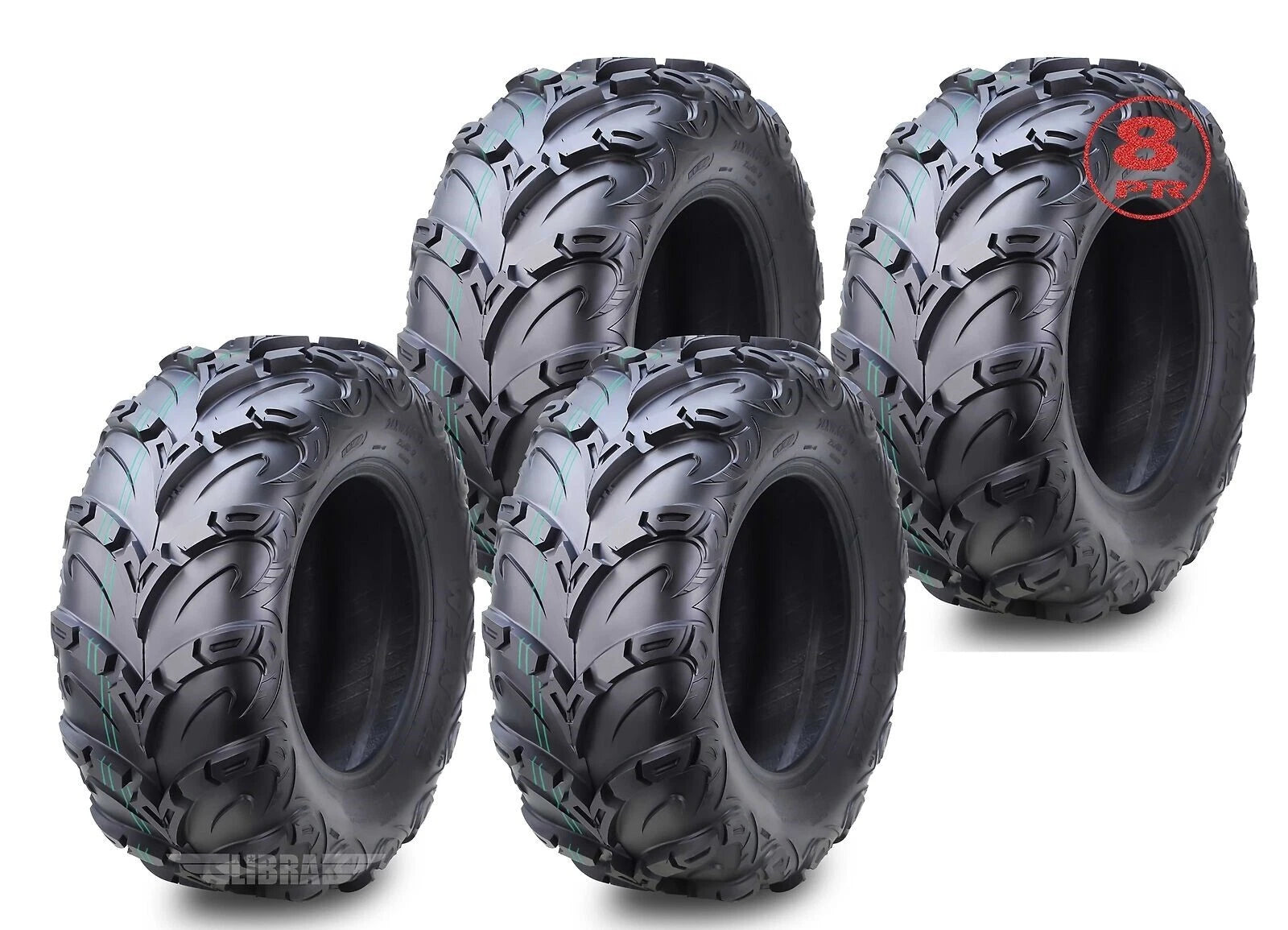 Set of 4 WANDA 8PR UTV ATV Tires 25x8-12 for Cfmoto CFORCE 400 (2016)