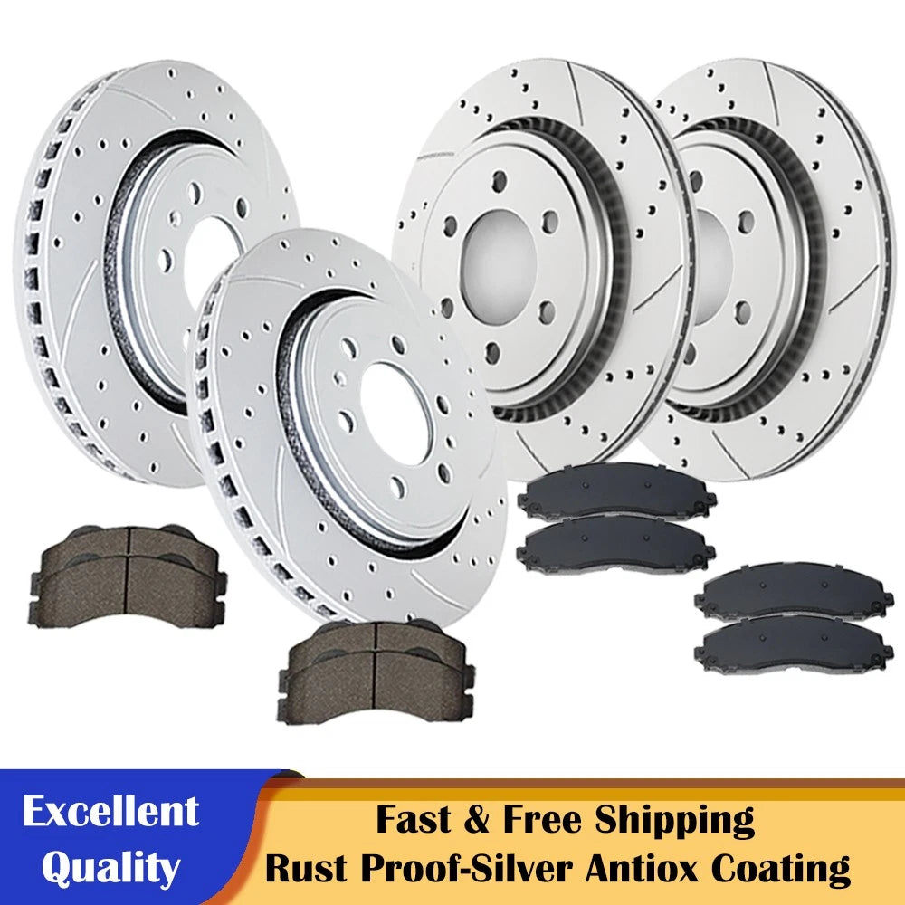 Drilled Brake Rotors & Pads Kit for Ford F-150 (2015–2017)