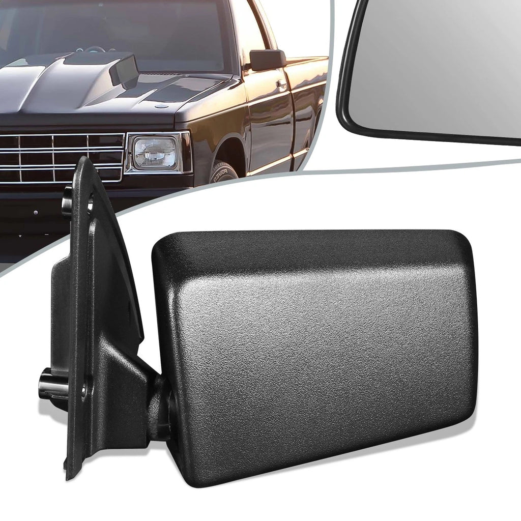 OE Style Manual Side Door Mirror Left for Chevy S10 GMC S15 (1985–1994) GM1320128