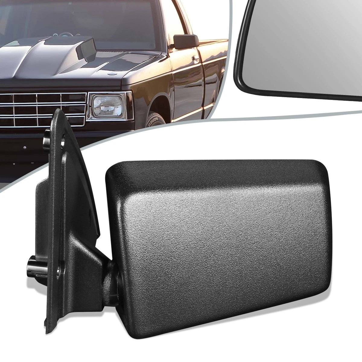 OE Style Manual Side Door Mirror Left for Chevy S10 GMC S15 (1985–1994) GM1320128