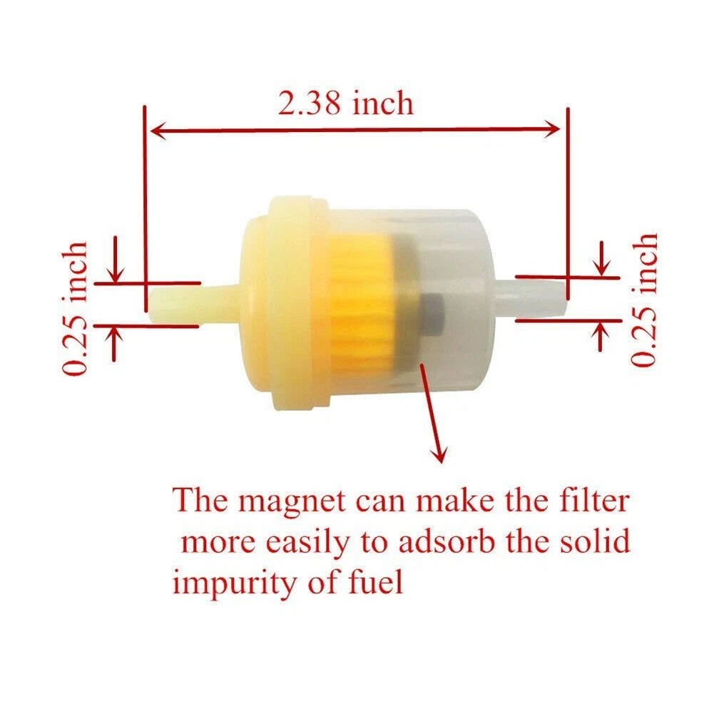 Fuel Filter & Fuel Line Hose Set of 2 for