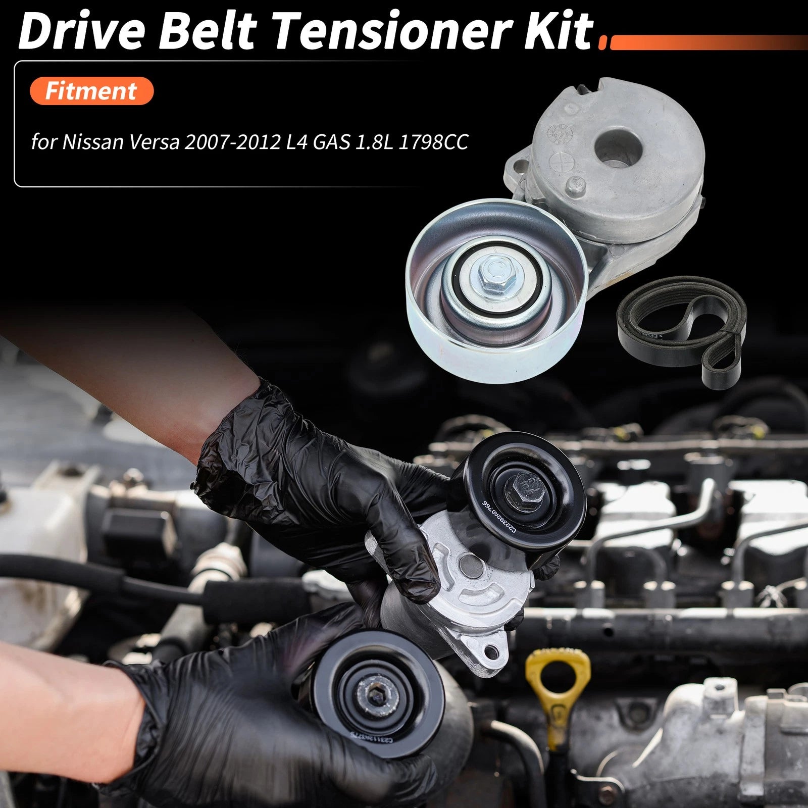 Drive Belt Tensioner Kit for Nissan Versa (2007–2012) 11955ET00A