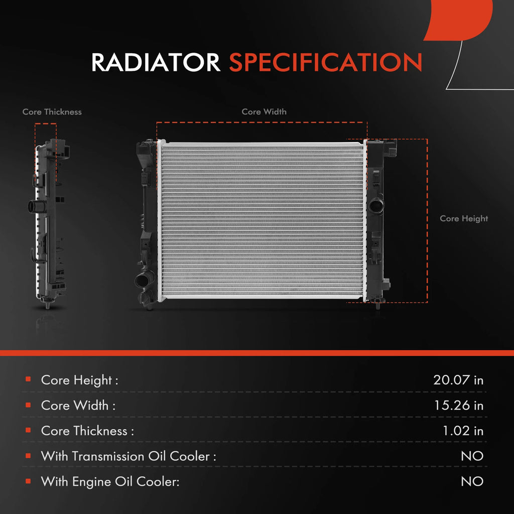 Aluminum Radiator for Nissan Kicks Versa (2018–2023)