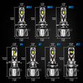 Set of 4 9005 H11 LED Headlight Bulbs for