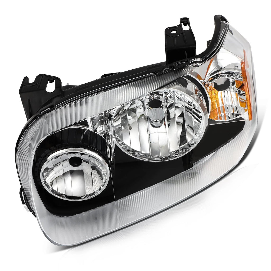 Headlight Assembly Pair for Ford Escape (2005–2007) 2.3L 3.0L Black Amber