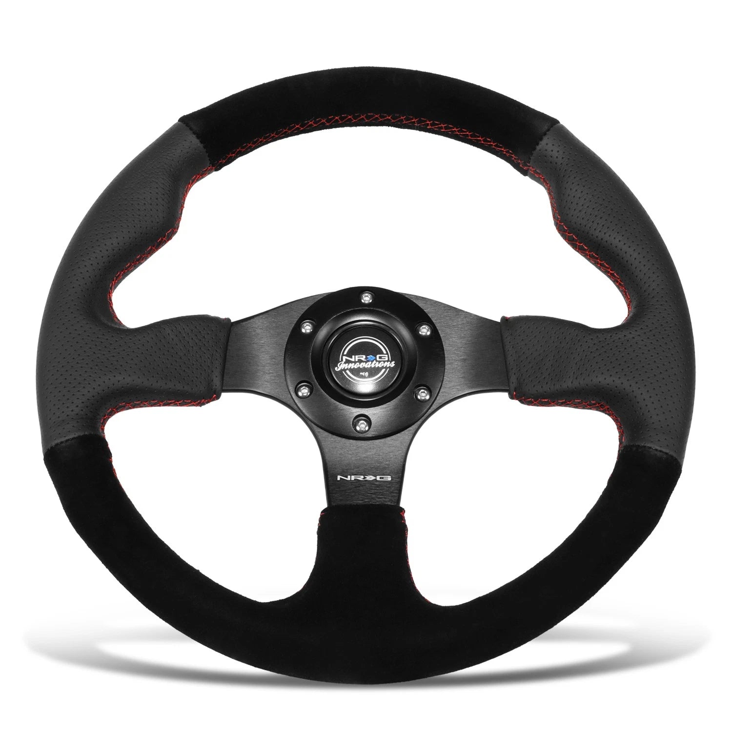 NRG ST-012RS Steering Wheel for Universal Fit (320mm, Perforated Leather)