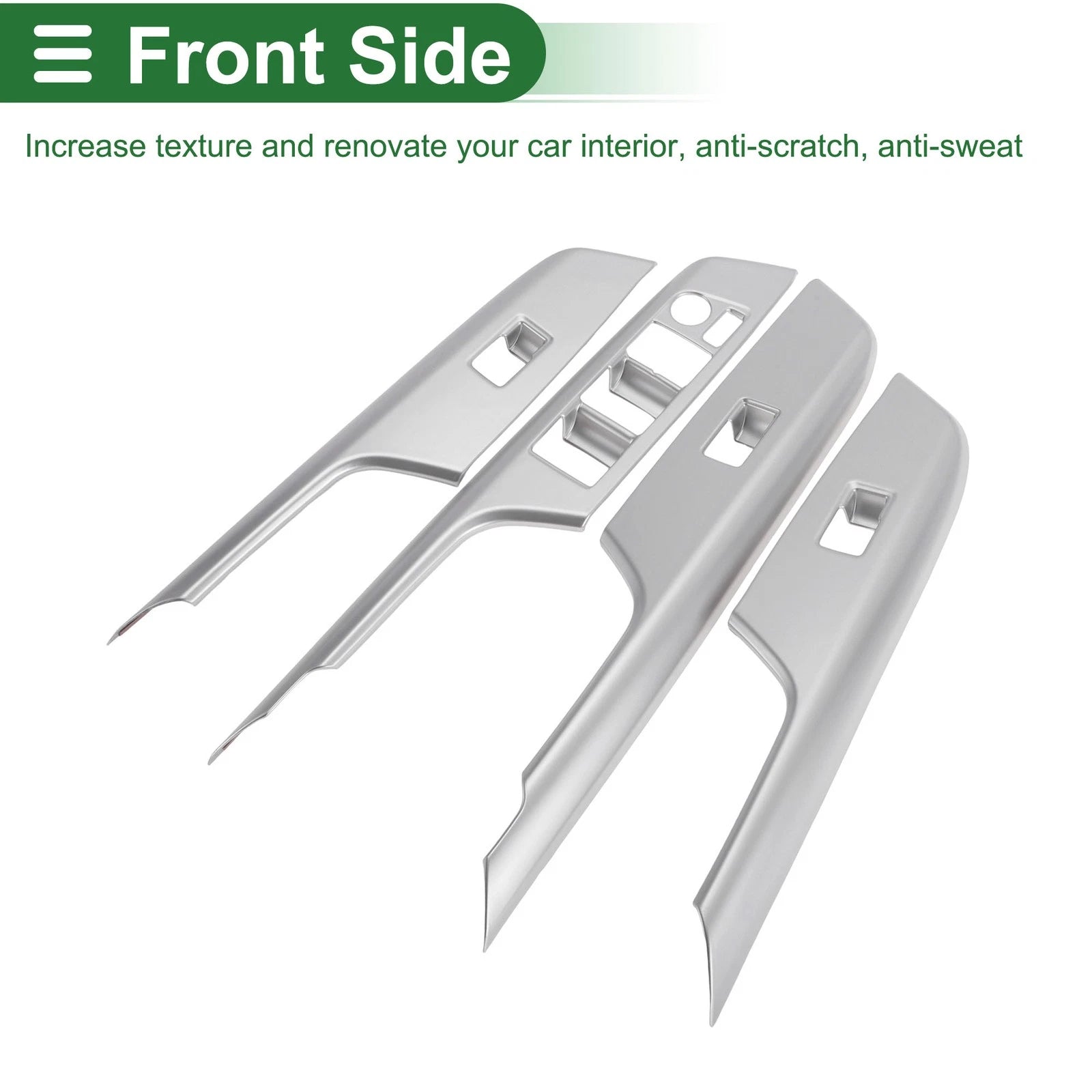 Window Lift Switch Panel Trim Cover for Toyota Venza (2021–2023) Matte Silver