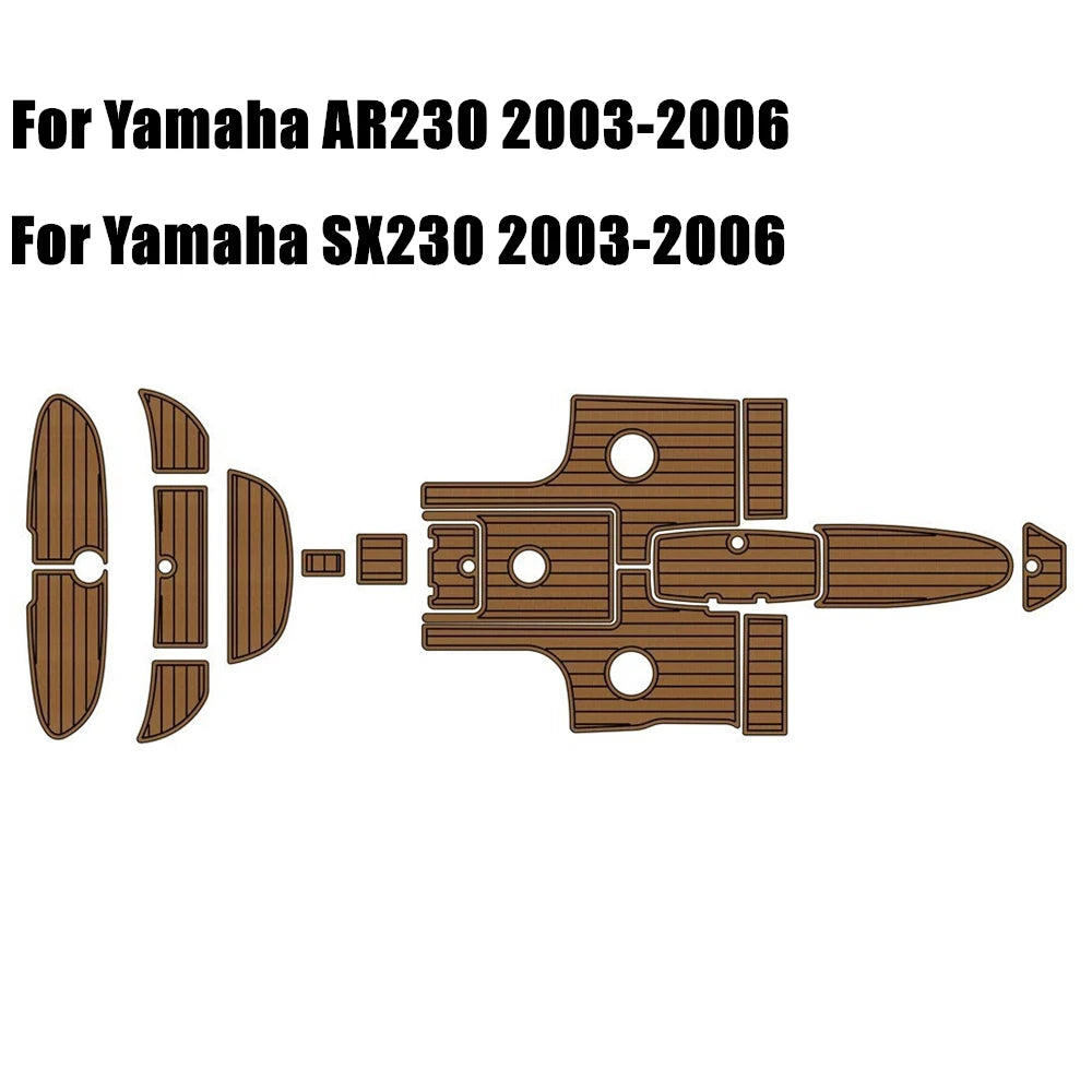 Set of 2 traction mats for Yamaha SX230 AR230 (2003–2006) Classic Teak