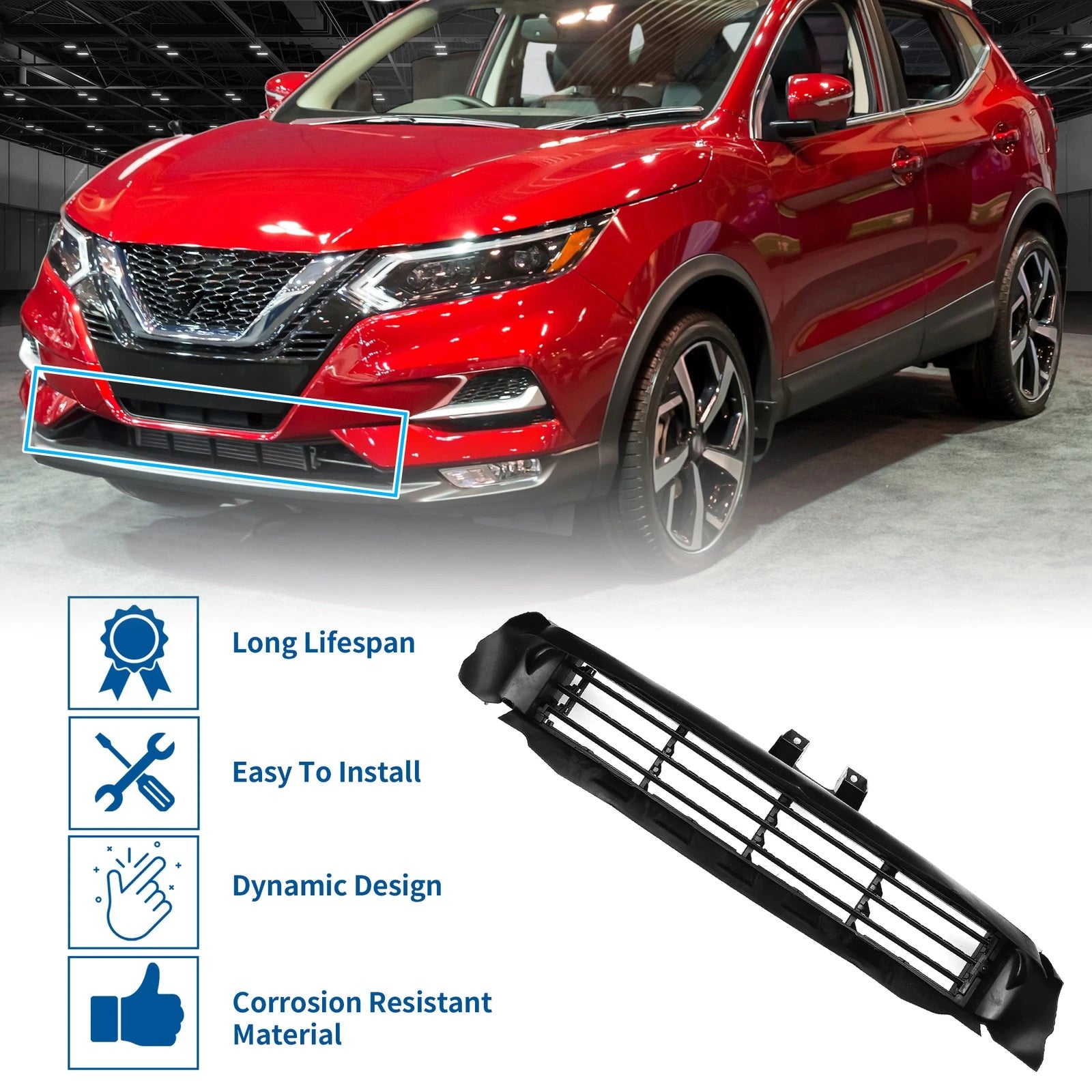 Front Air Shutter Assembly for Nissan Rogue (2014–2020)