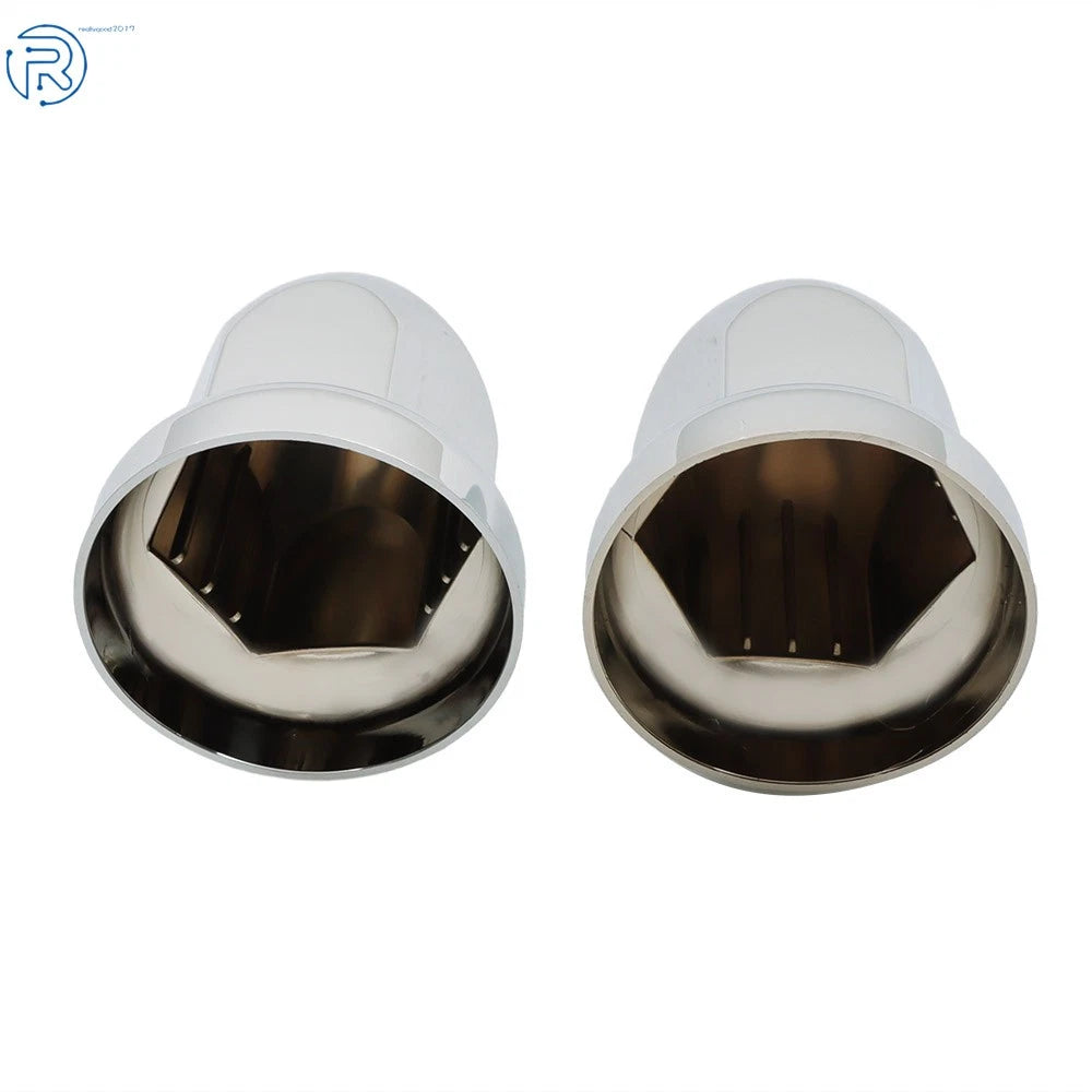 Set of 40 Chrome 33mm Truck Lug Nuts with Flanged Cap