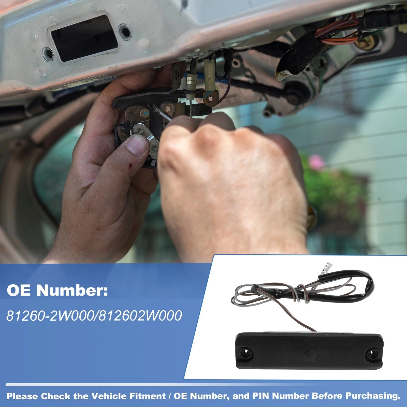 Tailgate Trunk Release Switch for Hyundai Santa Fe (2013–2019) No. 81260-2W000